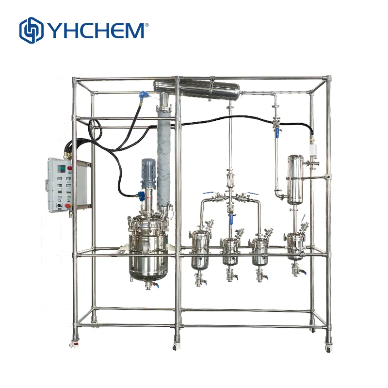 Solvent Recovery Fractional Distillation Tower Continuous Feed Stainless Steel Distillation Column Tower