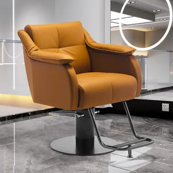 Hot Sale Portable Leather Barber Chair Cheap Beauty Furniture with Heavy Style Synthetic Leather Material