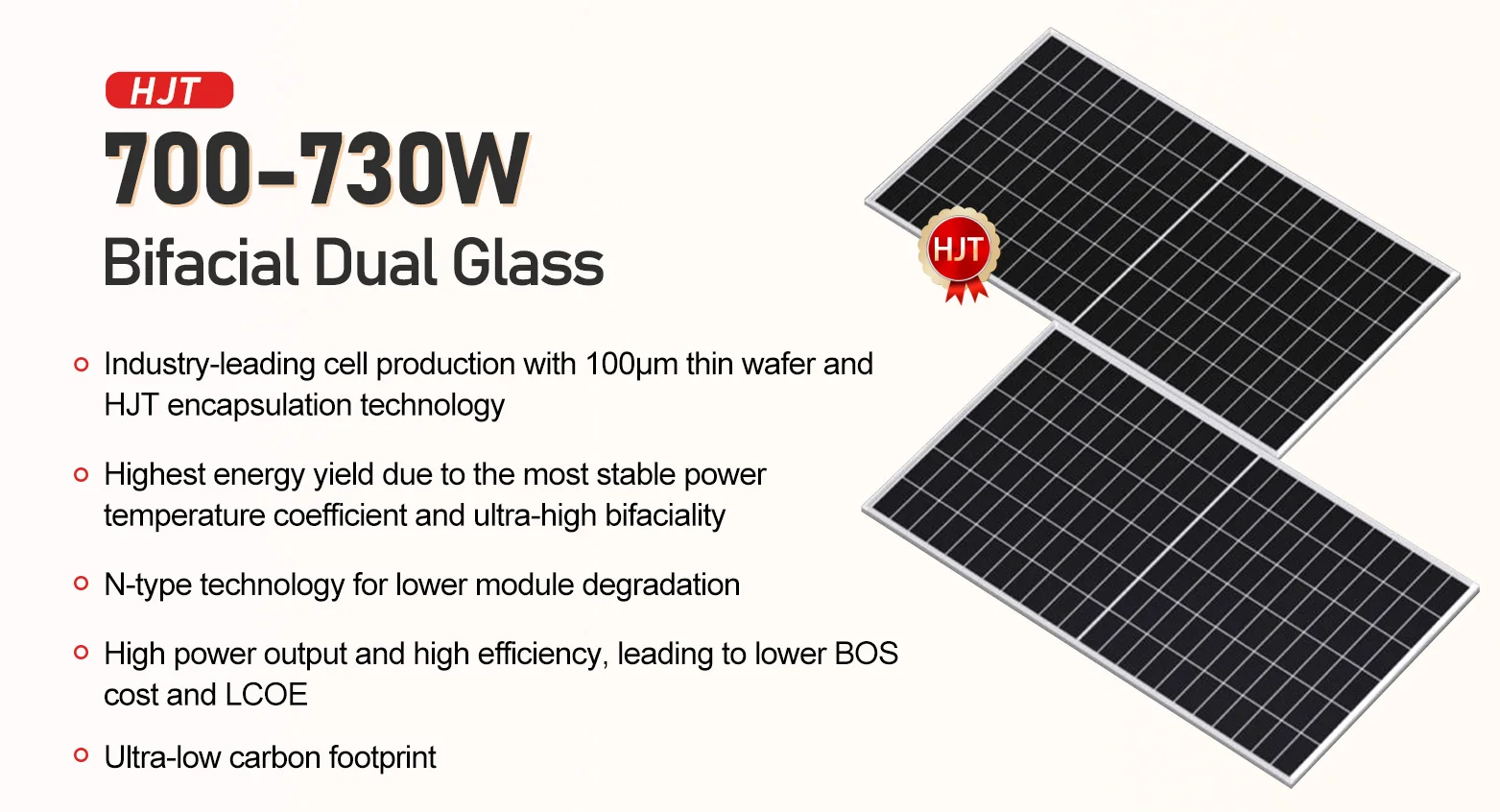 700W HJT Bifacial Solar Panels - High Power Modules for Solar Power ...