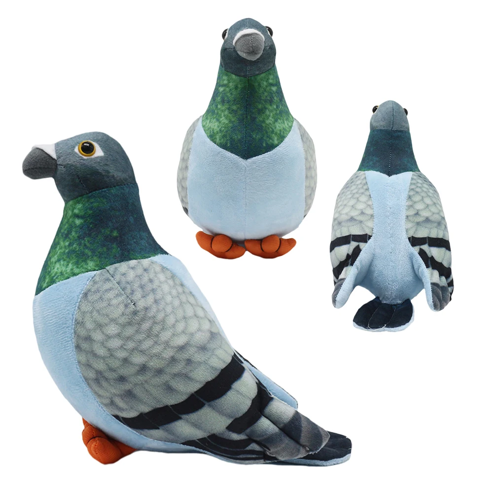 Peluche De Paloma Realista De 20 Cm – Suave Y Adorable, Ideal Como Regalo, Almohada O Decoración (color Verde)