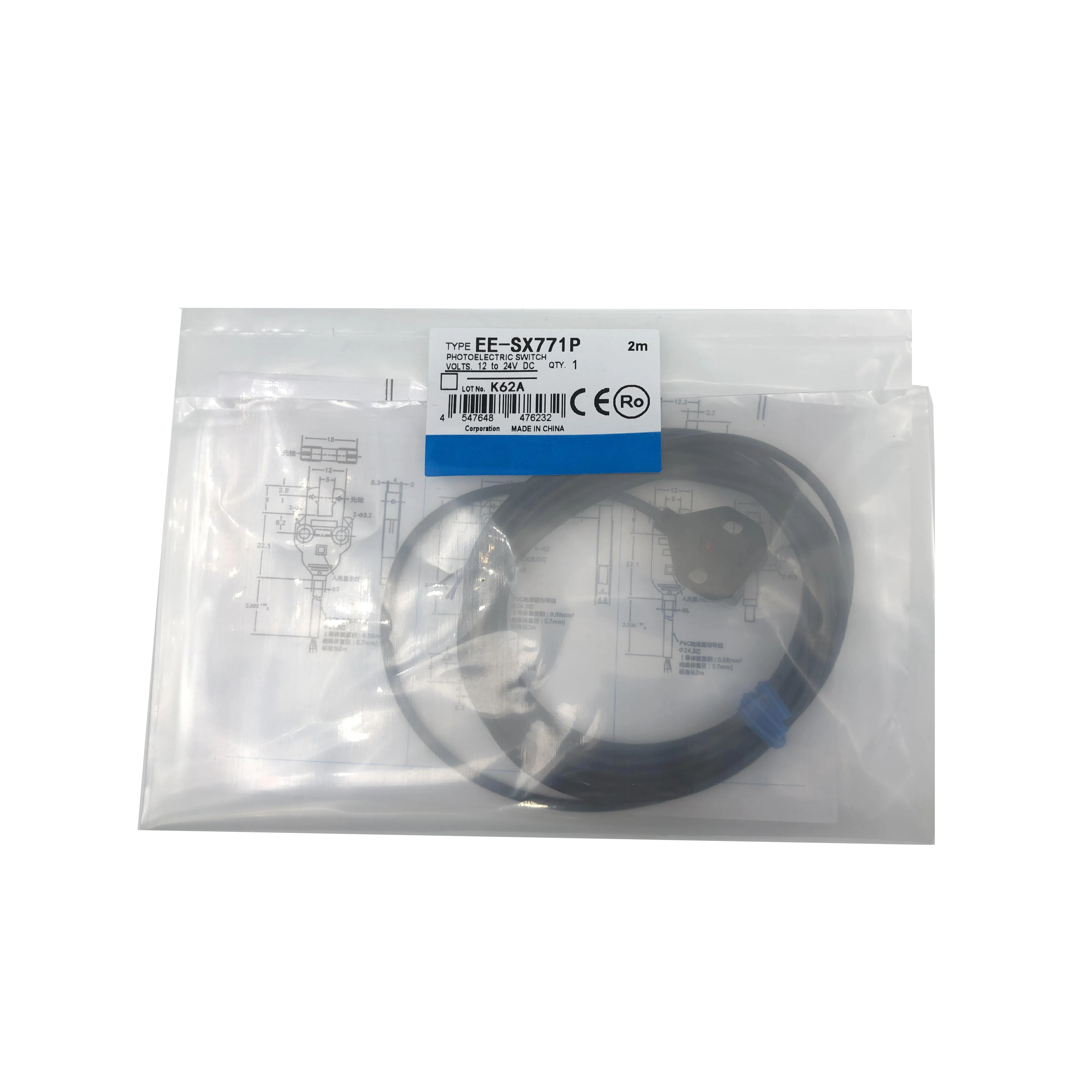 new original omron ee sx series photoelectric micro sensor through beam type compact slot structure pnp output high response speed 524v dc supply used for precise positioning counting and origin detection in small automation equipment printers h-1