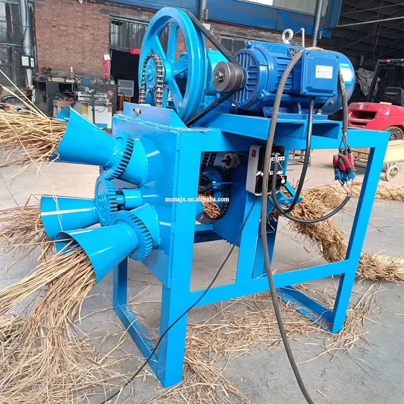 Making Grass Rope Three-strand Thick Rope Machine/Twisted Grass Rope Making Machine_Grass ...