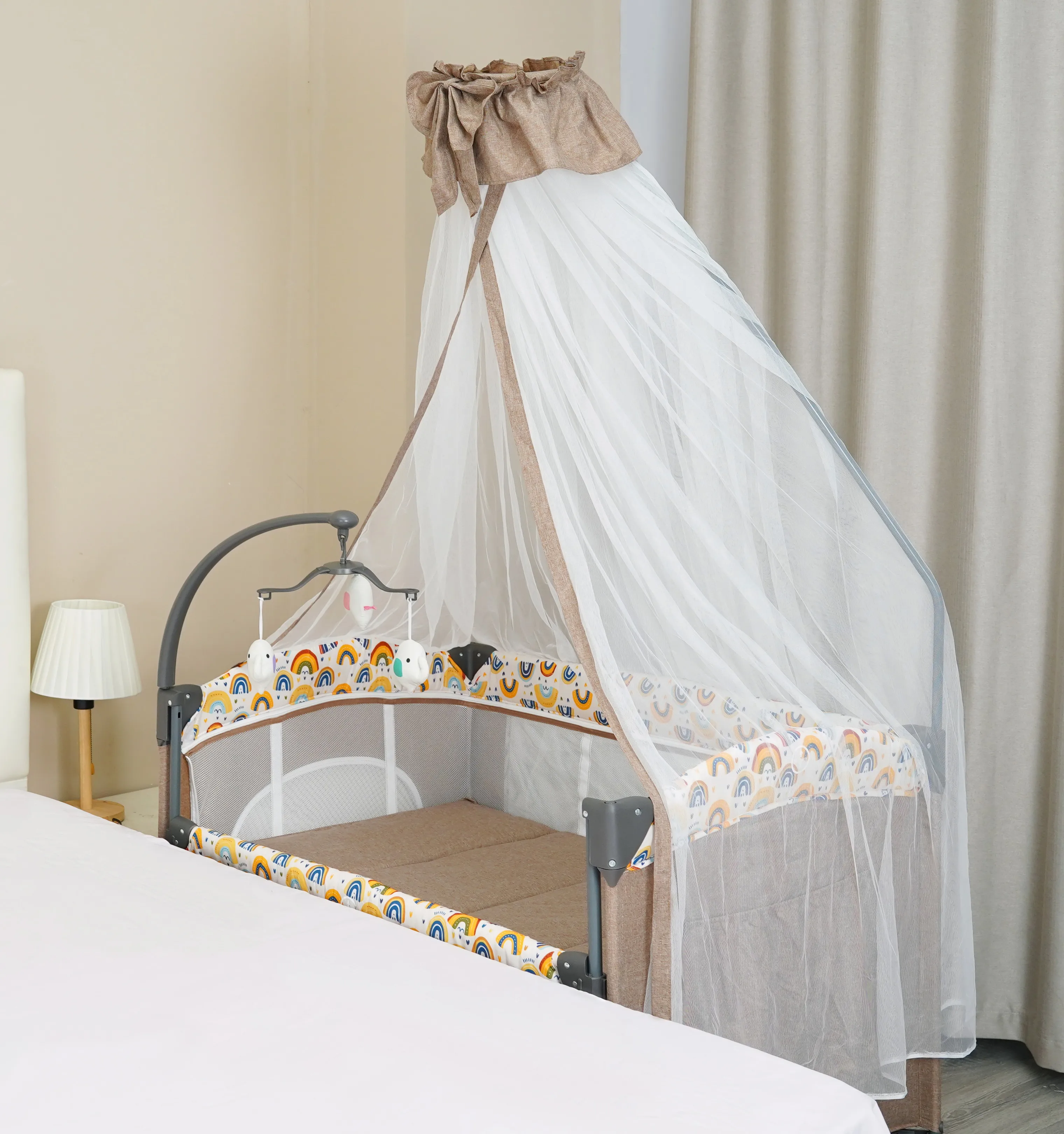 P9061G02 Cool Baby Foldable Baby Bed Portable Baby Playard With Co-sleeping Function for Baby manufacture