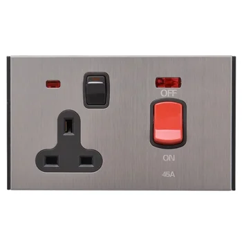 45A wall switch ans 13A uk socket,16a socket with switch
