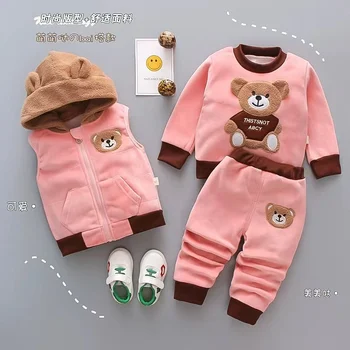 boys and girls Clothing 2023 toddler boys clothing sets Three Piece Set Female Children's Spring Clothing