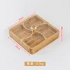Side-pressed square four-compartment with lid 20*20*4