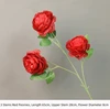 3 tallos de peonías rojas
