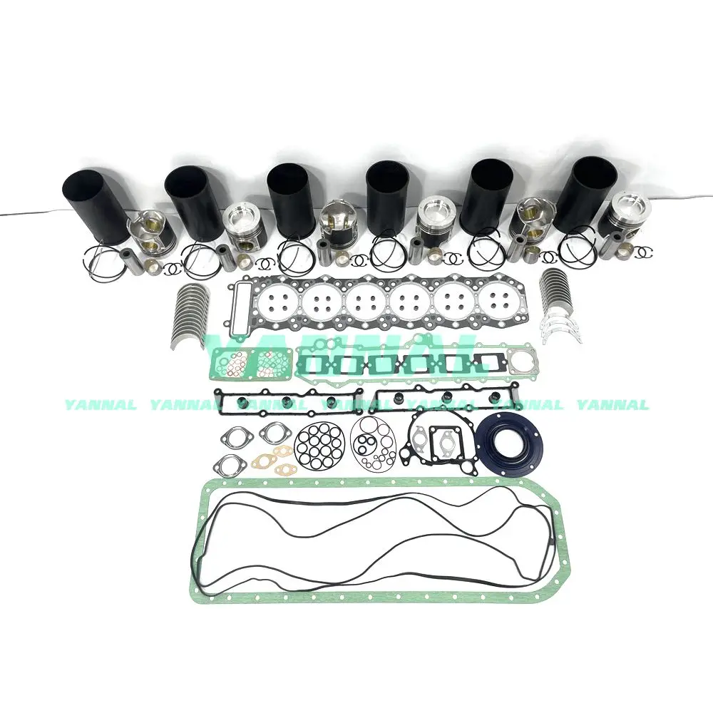Factory Price Engine Overhaul Rebuild Kit With Gasket Set Engine Valves Main Connrod Bearing For Mitsubishi 6M60 Engine Spare Pa