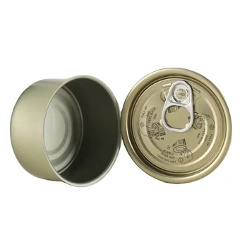 Wholesale Metal Ring Pull Tin Cans For Food Canning Fish/Pet Food /Meat Storage Easy Open lids Plain Tinplate Metal Can