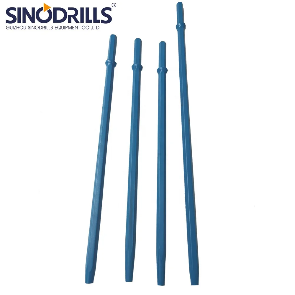 SINODRILLS Multi Function 11 Degree 4ft 8ft Tapered Mining Drill Rod for Small Hole Drilling