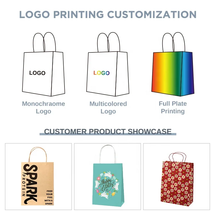 Alibaba.com: Huahao Custom Printed Logo Small Eco-Friendly White Kraft ...