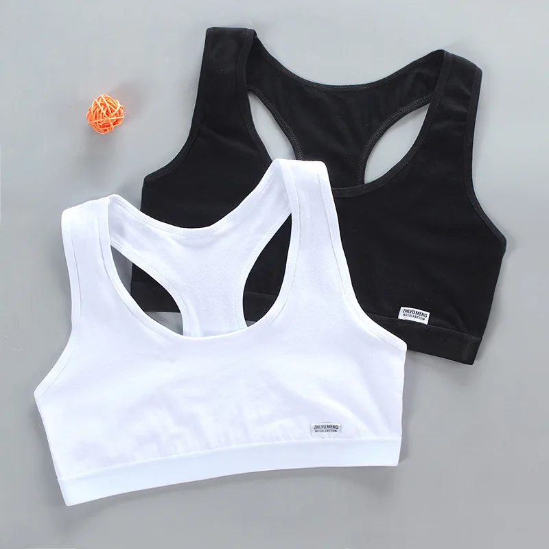 White sports bras for tweens/teens