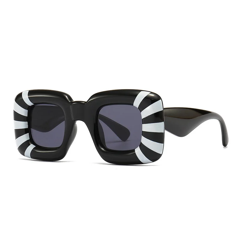 Square Punk Y2k Sunglasses New Women Men Trends Big Frames