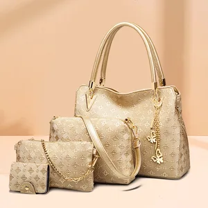 2026 Designer PU Leather Ladies Shoulder Hand Bag 4 Pcs Luxury Purse and Handbags Set Large Cute Women Tote Bags