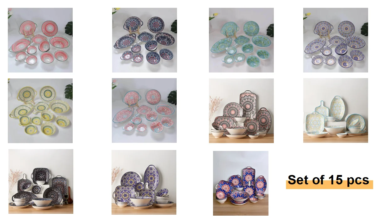 Bohemian Porcelain Dinnerware Sets - Durable & Eco-friendly