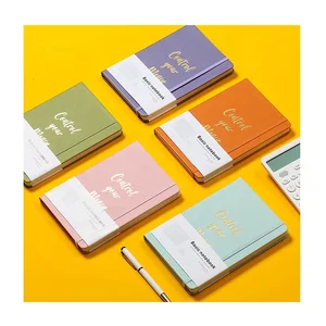 2022 A5 Leather Business Planners Cheap Custom Hardcover Notebook with Elastic Closure Pink Plain Notebook Gift