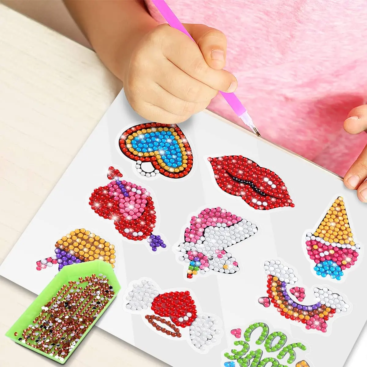 Алмазная живопись, наклейки с драгоценным камнем, брелоки, аксессуары, 5D алмазная живопись по номерам, художественные наборы для девочек, детей