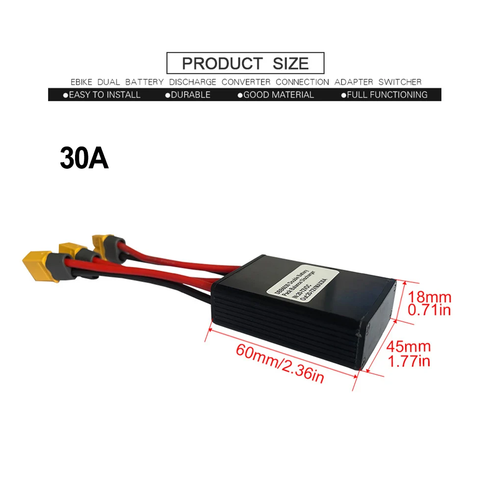 20v72v Dual Battery Connector For Increase The Capacity By Connecting