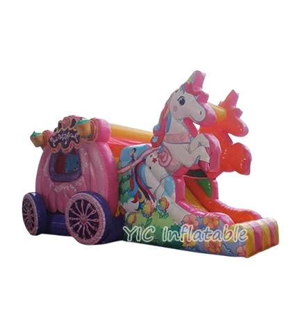 Cute Pink Balloon Castle Unicorn Outdoor Inflatable Bounce House Jump Castle Slide Bouncy Castle Amusement Park