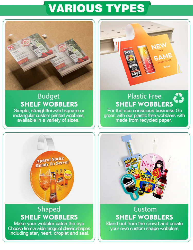Custom Die Cut Wobbler Shelf Talker - Full-Color Printed Retail Display ...