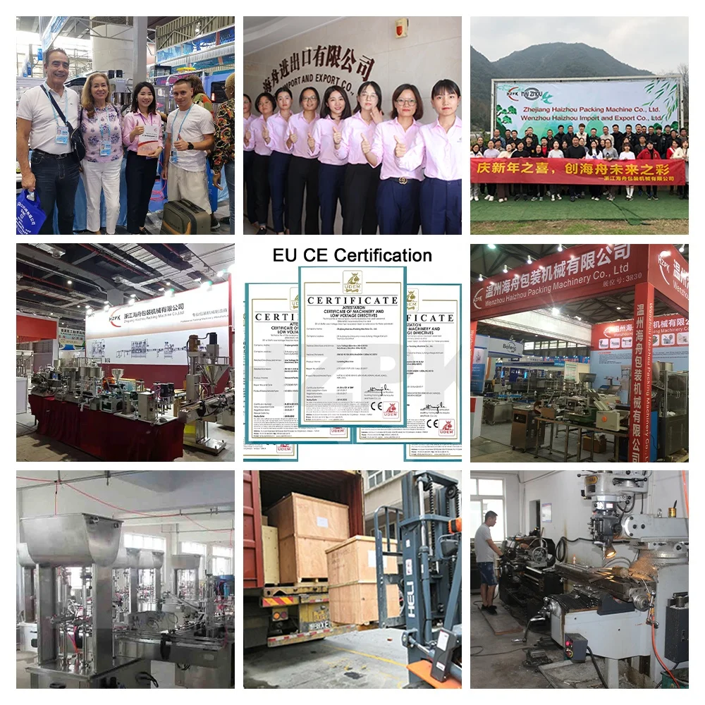 HZPK Rotor Pump Lobe High Viscosity Thick Sauce Paste Lotion Automatic Liquid Filling Machine 500 ml