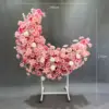 Gerbera rosa, crisantemo de verano, flor de luna con soporte.