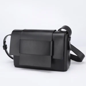 2026 Crossbody bag Neutral soft Leather Woven Small Square Mens bag niche design single Shoulder Cowhide bag Women bag