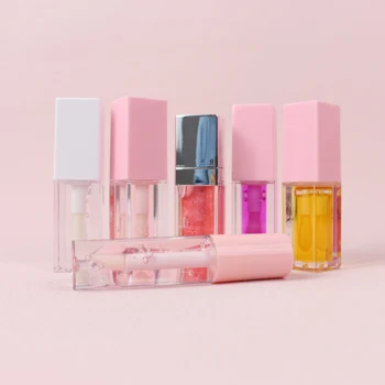 vegan tint glitter private label lip plumper gloss korean Lip Balm kit pink luxury long lasting liquid lip gloss oil