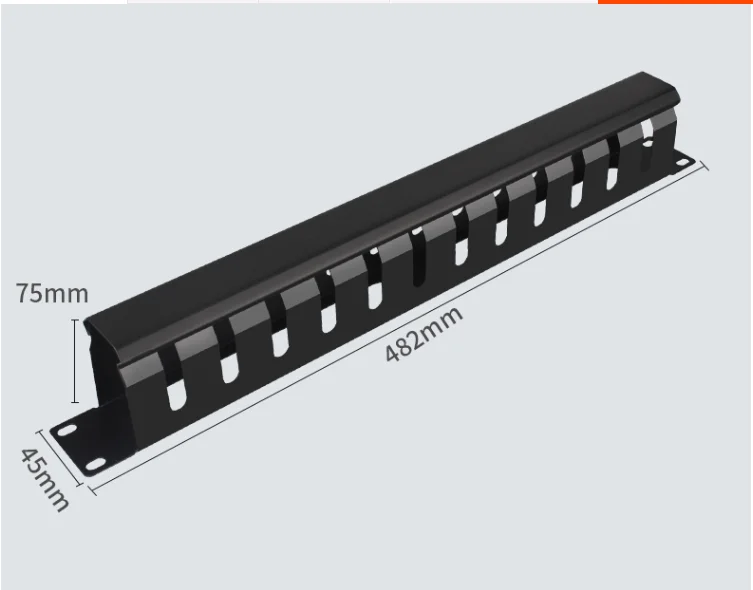 19 Inch Cable Manager Patch Panel 24 Port Port Rj45 Lan Cable Organizer