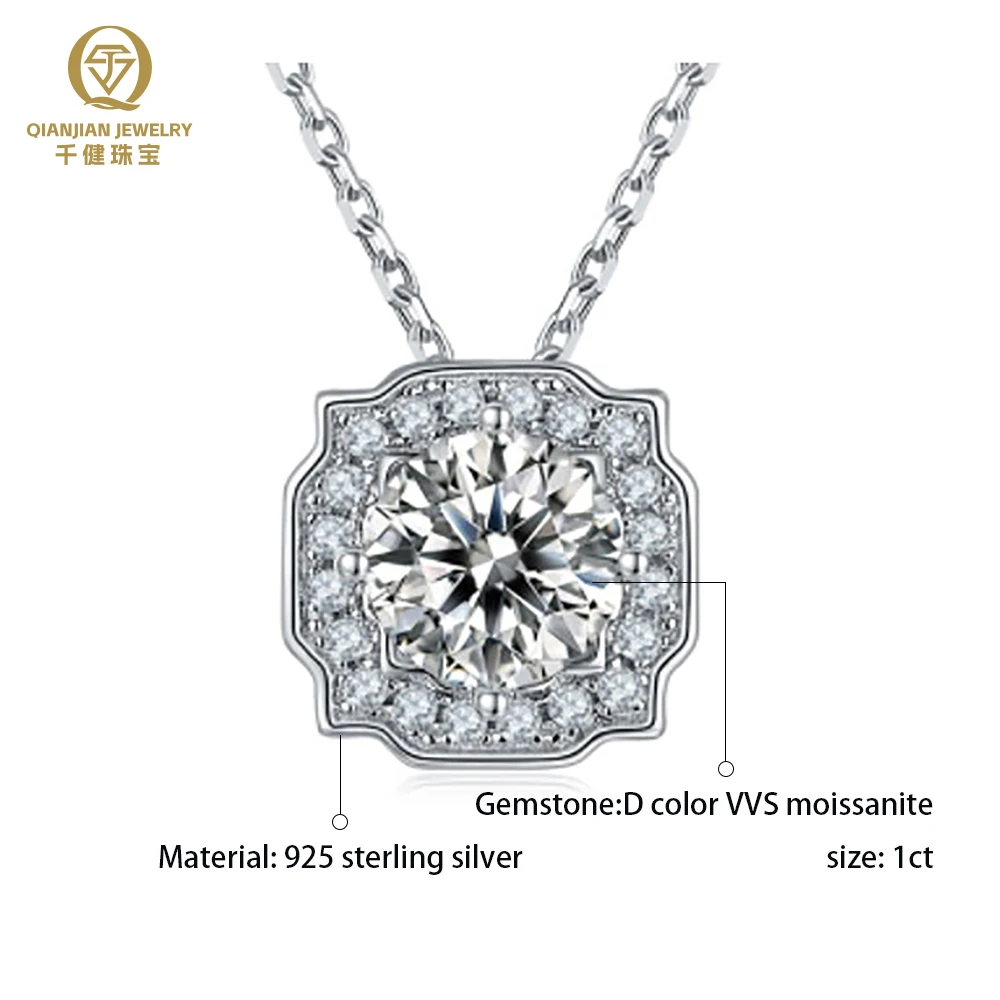 ORIDIO Collana Rosa In Argento 925 Con Diamante Rosa Da Laboratorio (0,07 Ct, D-VVS1) E Oro 18k