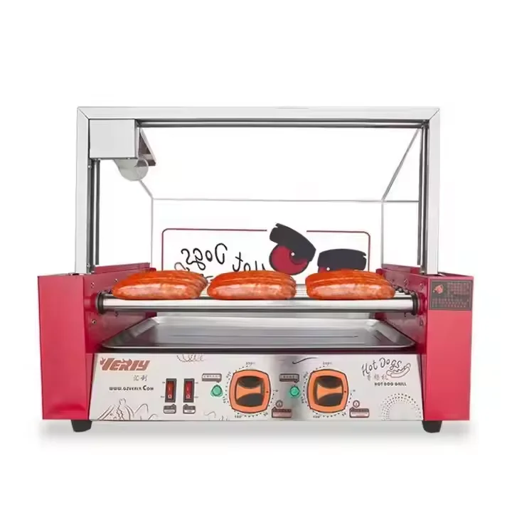 TEBAK Automatic Hot Dog Grill Roller Electric Commercial Hot Dog Snack Machine Stainless Sausage Machine