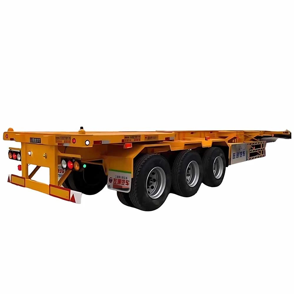 Hot Sale High Quality 40FT Container Skeleton Semi Trailer Carbon Steel 12.00R20 Tires 3Axles Skeleton Semi Trailer In Stock