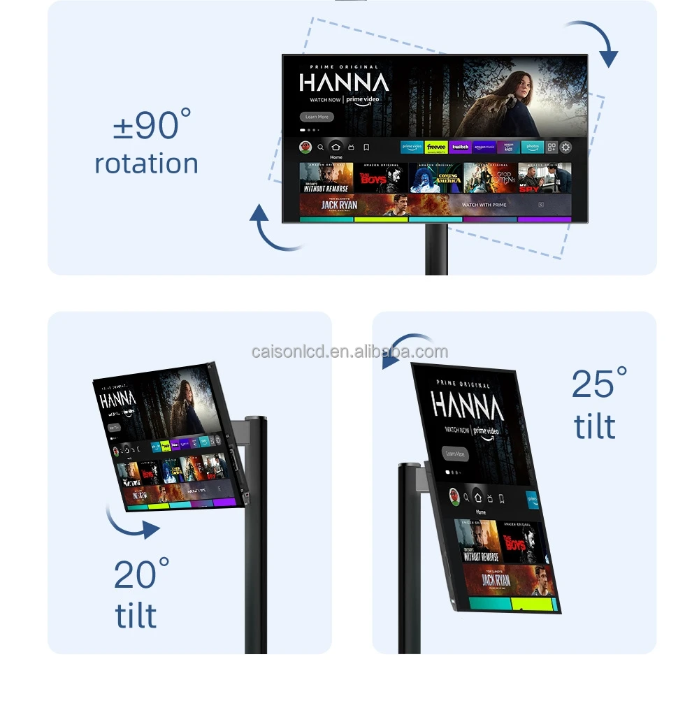 21.5 inch smart tv support 1920x1080 screen floor  digital stand moving TV Digital signage and display LCD advertising display details