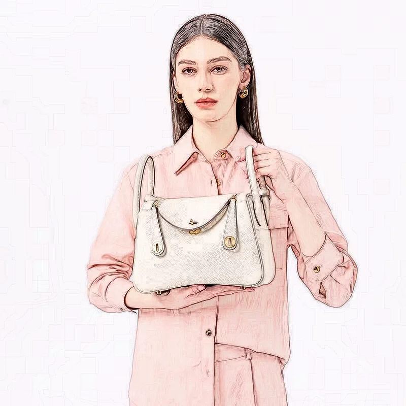 Women’s Fashion Genuine Leather Crossbody Bag Single Strap Zipper Large Capacity Soft Design Urban Simplicity Full-Grain Leather