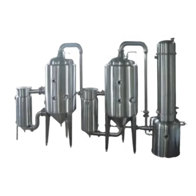 Triple Effect Forced Circulation Evaporator Vacuum Distillation Engineers Available to Service Machinery Overseas Steam Provided