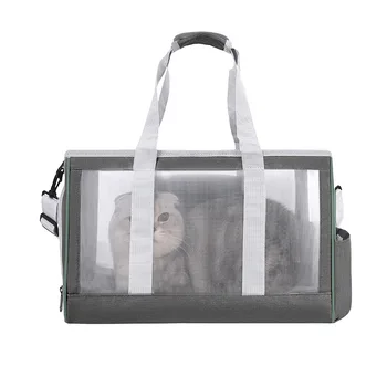 Factory Direct Summer Fashion Large Capacity Pet Backpack Multi-Purpose Shoulder Bag for Dogs Solid Nylon Material