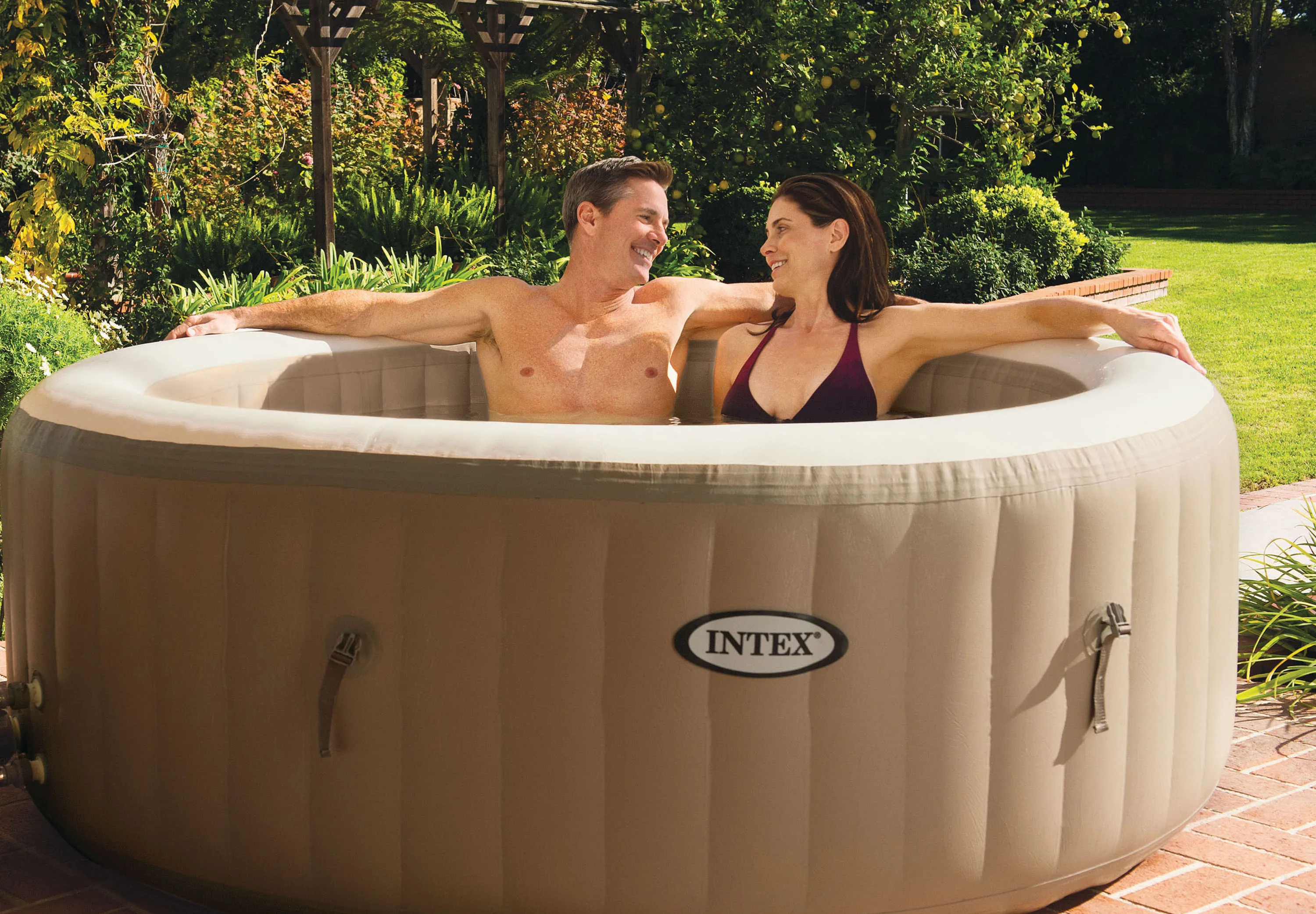 INTEX 28426 Inflatable Hydromassage Bubble Spa – 196x71cm Portable