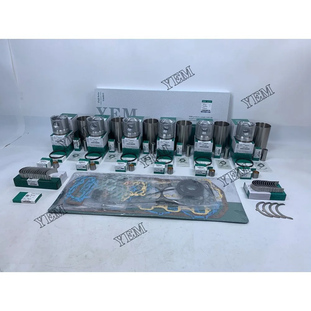 6.247 Engine Overhaul Rebuild Kit With Gasket Set Engine Valves Main Connrod Bearing for Perkins Backhoe Loader Engines