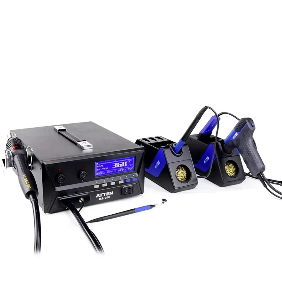 ATTEN MS-900 4-in-1 Desoldering Gun + Soldering Tweezers + Soldering Stations + Hot air Desoldering Station Rework Station