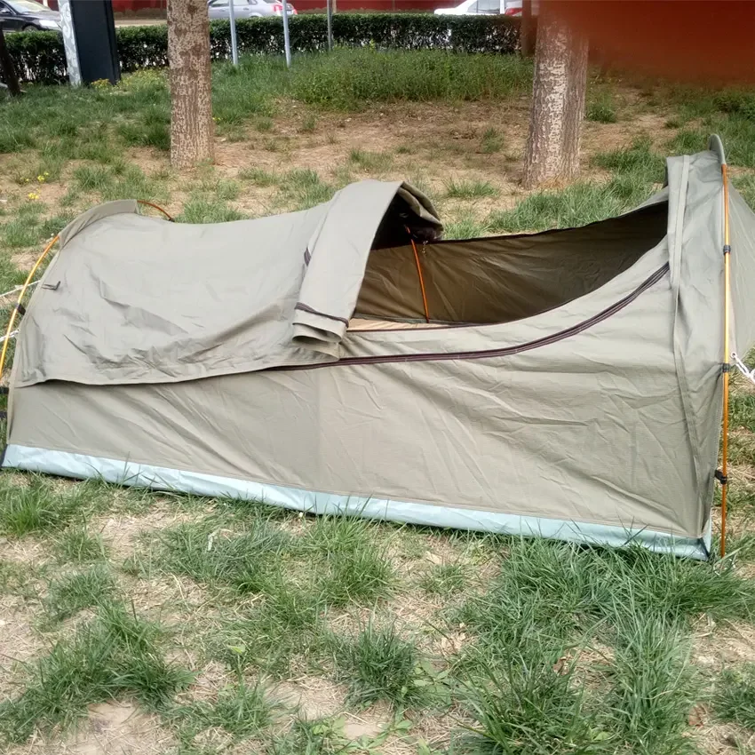 Outdoor Waterproof Aluminium Poles Canvas Swag Tent Australian Swag ...