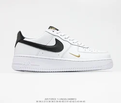 High quality Wholesale Low Air Force One White/Black/Gold Fashion Air Force casual shoes Nike shoes