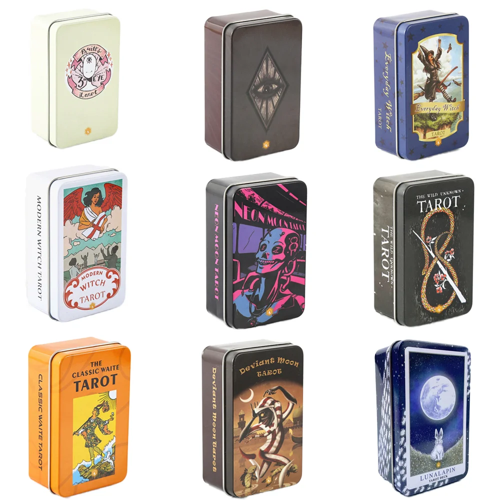 Wholesale Large Mini Custom Tarot Cards With Iron Box