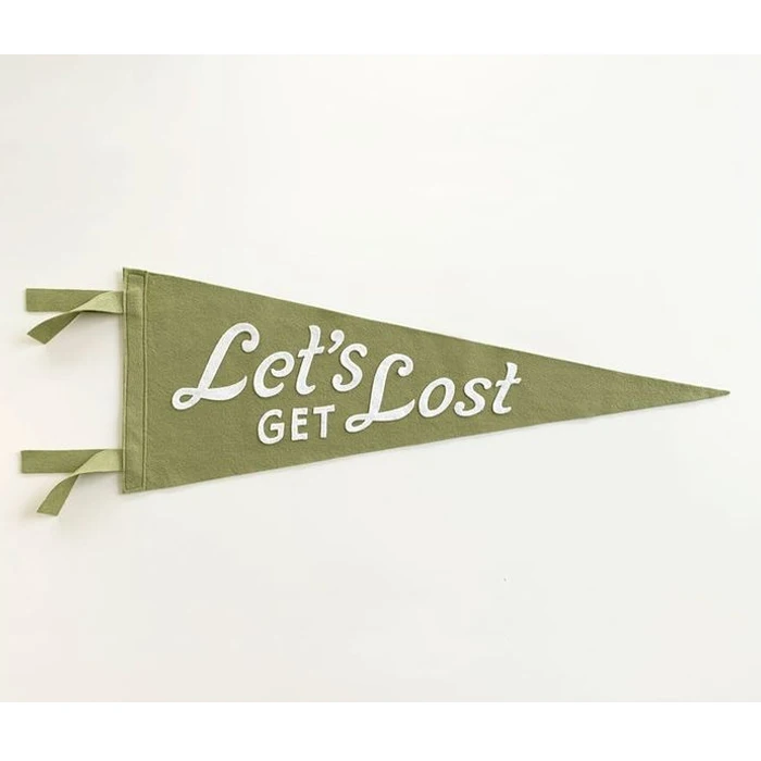 Factory Supply Cheap Printing Sublimation Custom Sports Team Logo Promotion Advertising Triangle Wool Felt Pennant Flag