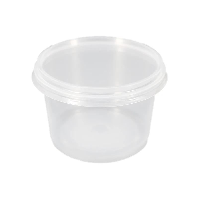 480ml Disposable pp Material clear Round Plastic Food Container with Lid