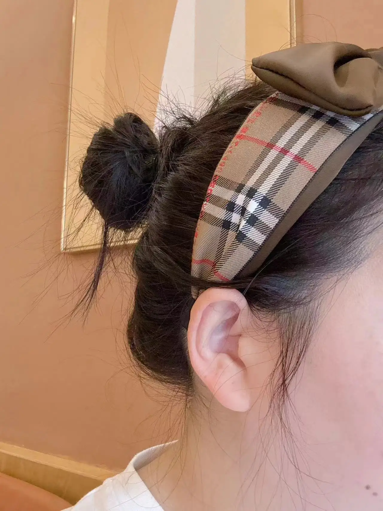 YARGICI Plaid Brown Headband Designer Headband Tartan Plaid Pattern Inspired by Merida Dunbroch main image 2