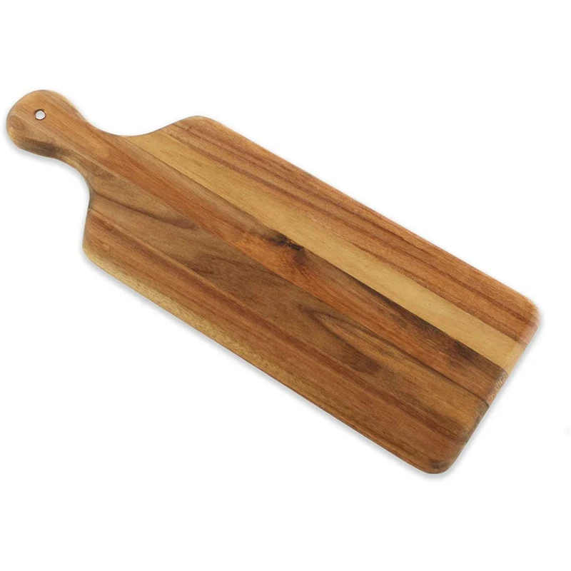 Acacia Wooden Cutting Board with Handle Charcuterie Boards Wood Board Serving Tray for Kitchen