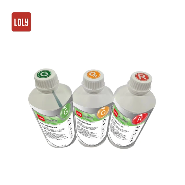 High quality DTG specialized 5colors+W+VI printing ink for DTG inkjet printer direct printing usage