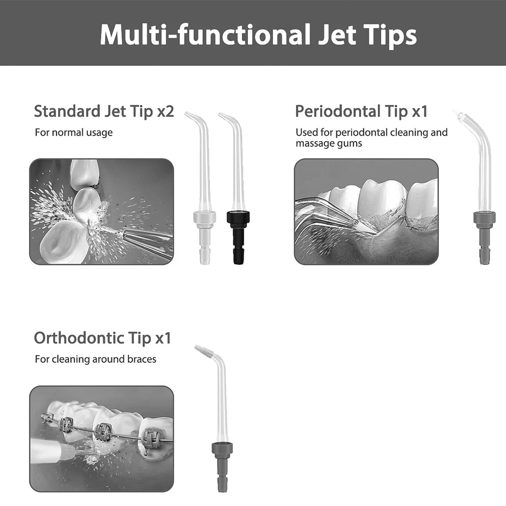 5 Modes Oral Irrigator Usb Rechargeable Water Flosser Cordless Dental 230ml Ipx7