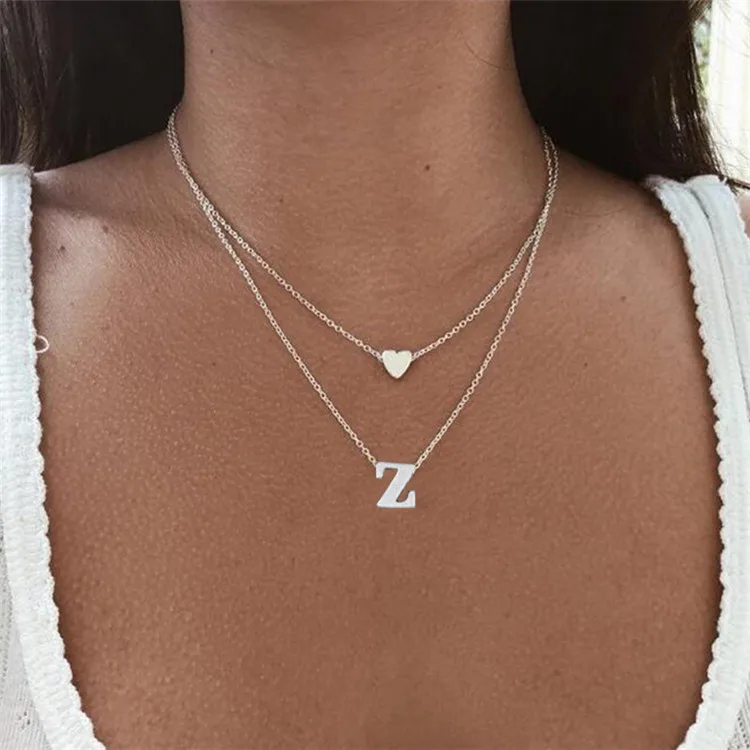 New Minimalist Gold Silver Color 26 A-z 