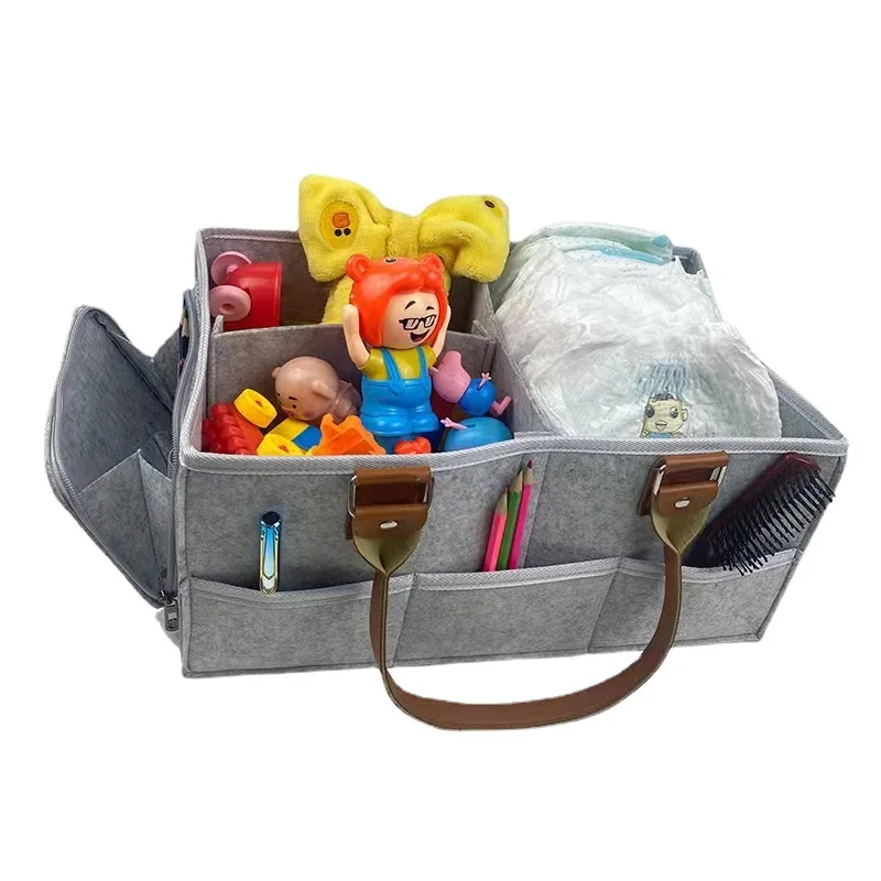 Custom Felt Storage Baby Diaper Nappy Caddy Wholesale Children Toys